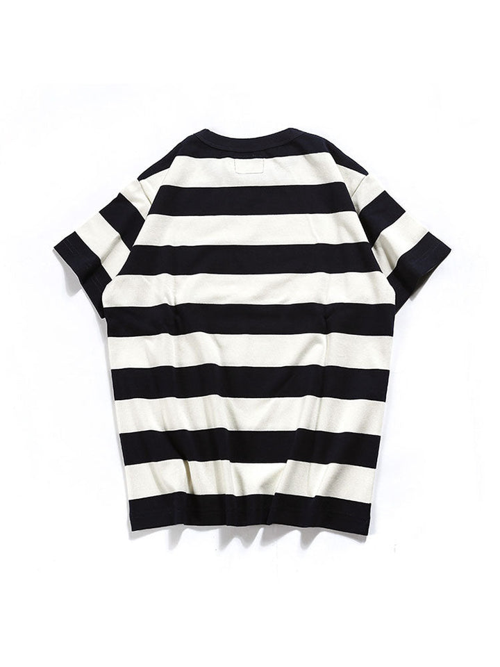 T-shirt girocollo a righe da uomo