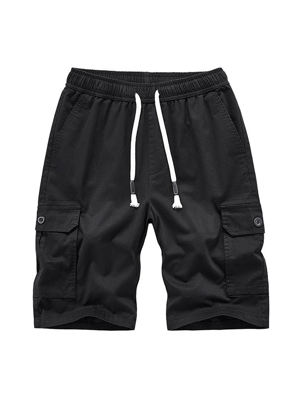 Pantalones cortos cargo para hombre con cordón ajustable