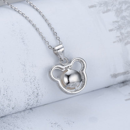 Halskette mit Perlenanhänger aus 925er Silber