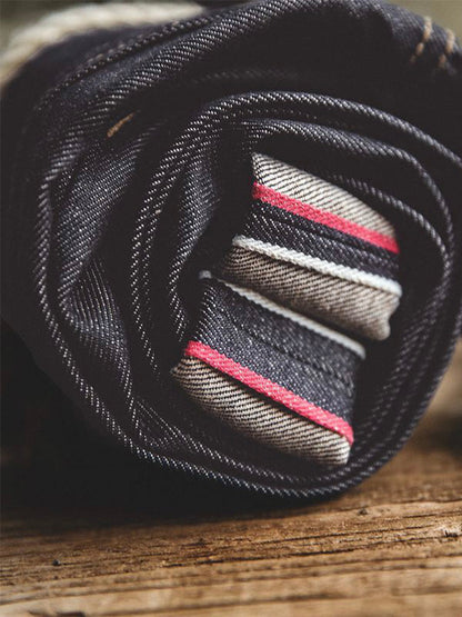 Jeans de Mezclilla Cruda Estilo Retro Americano para Hombre