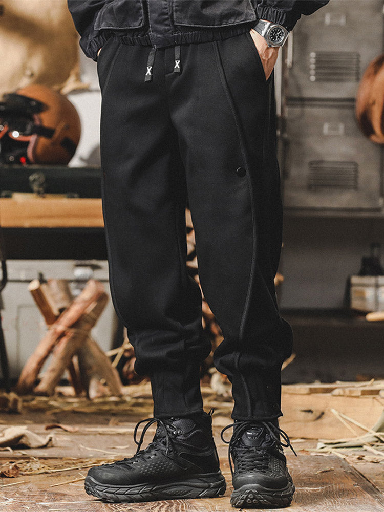 Pantalones de chándal para hombre con detalle de botones y cintura cómoda