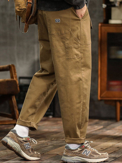 Pantalones Utilitarios Casuales de Inspiración Vintage para Hombre