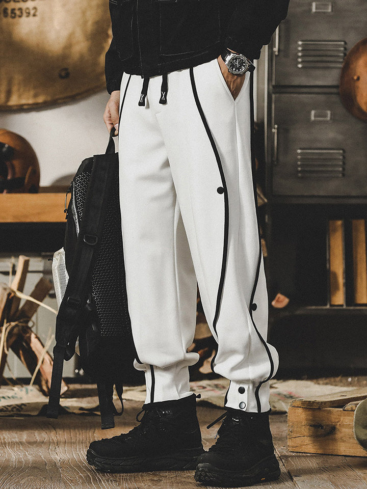Pantalones de chándal para hombre con detalle de botones y cintura cómoda