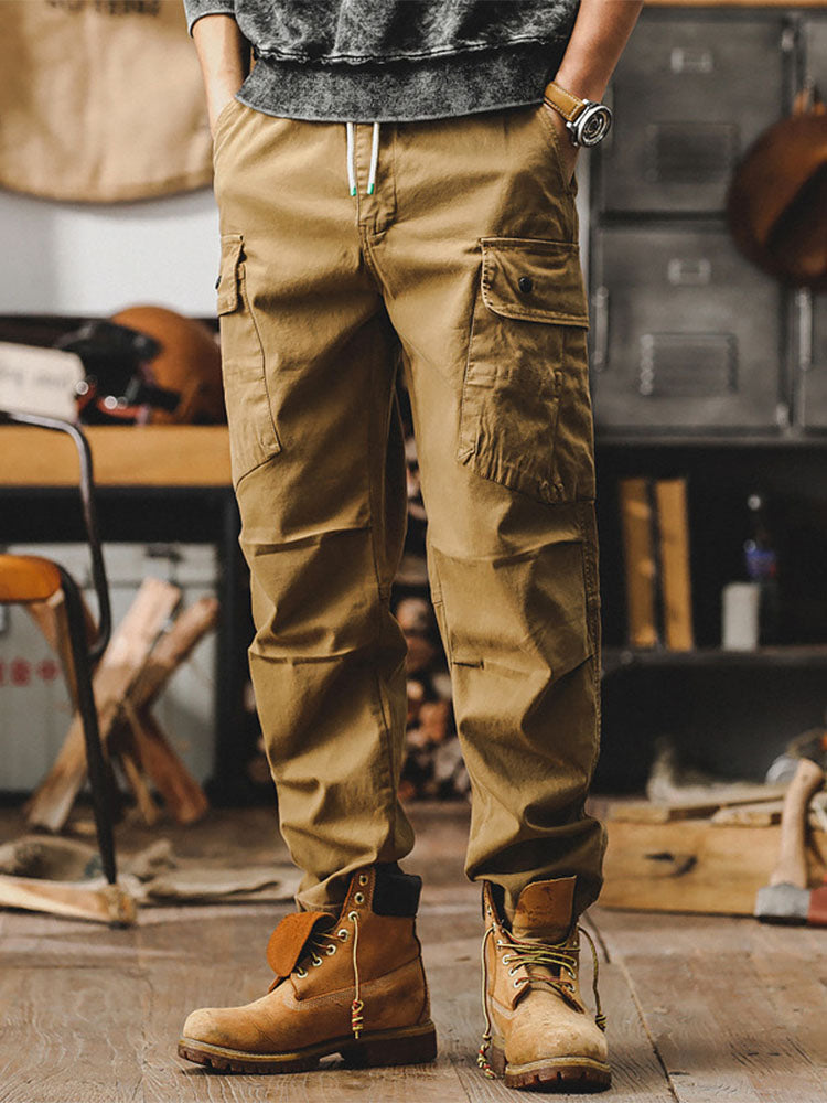 Herren Cargohose im Retro‑Stil,gerader Schnitt