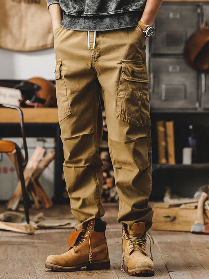 Herren Cargohose im Retro‑Stil,gerader Schnitt