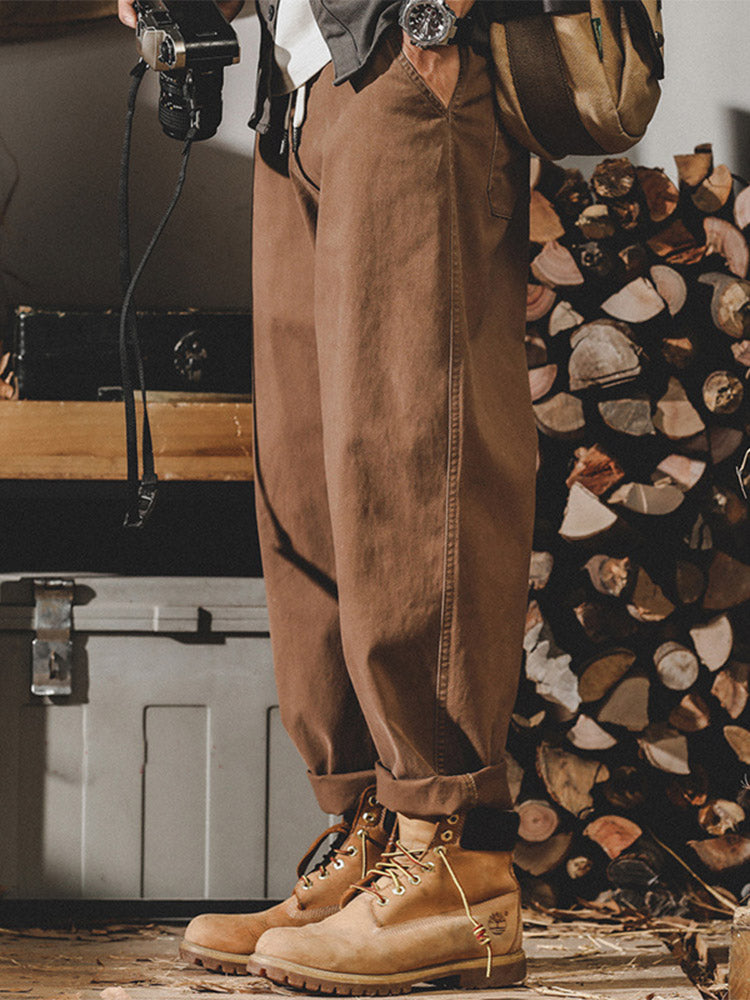 Pantalon décontracté pour homme en 98 % coton et 2 % élasthanne, avec taille à cordon de serrage