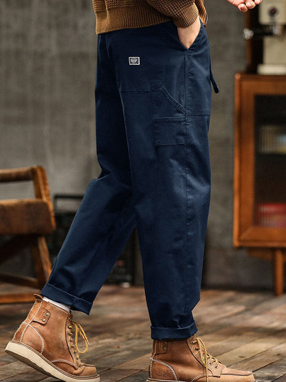 Pantalones Utilitarios Casuales de Inspiración Vintage para Hombre