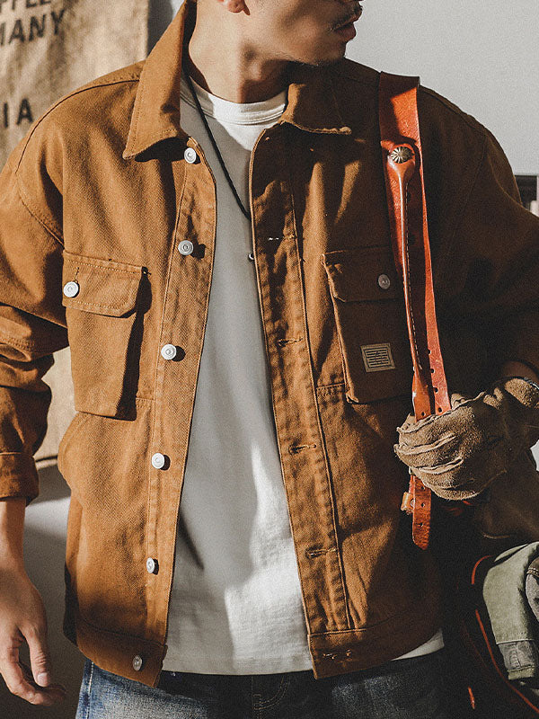 Chaqueta cargo americana de inspiración vintage para hombre