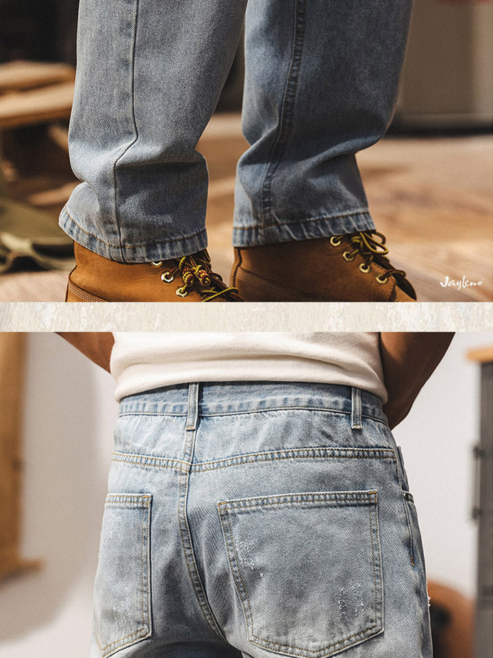 Vaqueros para hombre con lavado sutil y detalles de estilo vintage