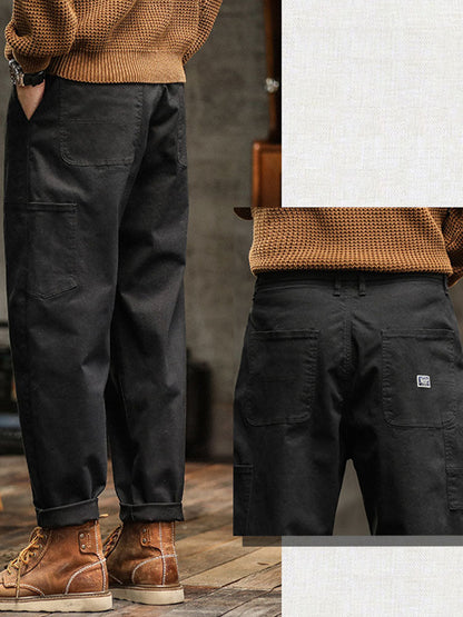 Pantalones Utilitarios Casuales de Inspiración Vintage para Hombre