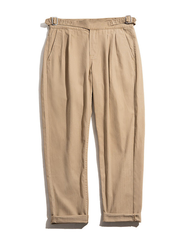 Pantalones Gurkha de corte recto y casual para hombre, estilo vintage
