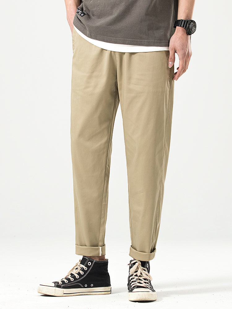 Men's Relaxed‑fit Cropped Casual Trousers