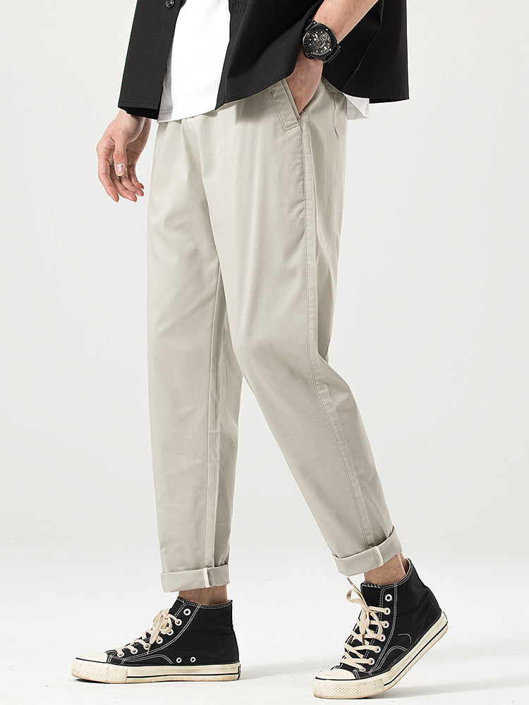 Men's Relaxed‑fit Cropped Casual Trousers