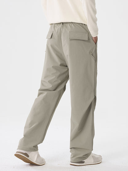 Herren‑Wide‑Leg‑Outdoor‑Freizeithose mit Reißverschlusstaschen