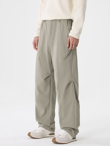 Herren‑Wide‑Leg‑Outdoor‑Freizeithose mit Reißverschlusstaschen