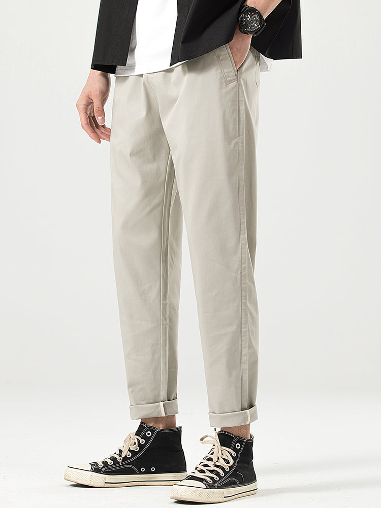 Men's Relaxed‑fit Cropped Casual Trousers