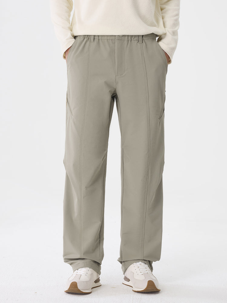 Herren‑Wide‑Leg‑Outdoor‑Freizeithose mit Reißverschlusstaschen