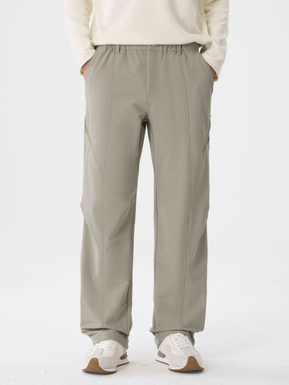 Herren‑Wide‑Leg‑Outdoor‑Freizeithose mit Reißverschlusstaschen