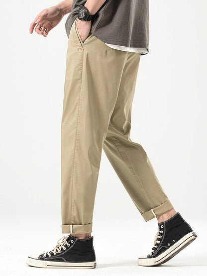 Men's Relaxed‑fit Cropped Casual Trousers