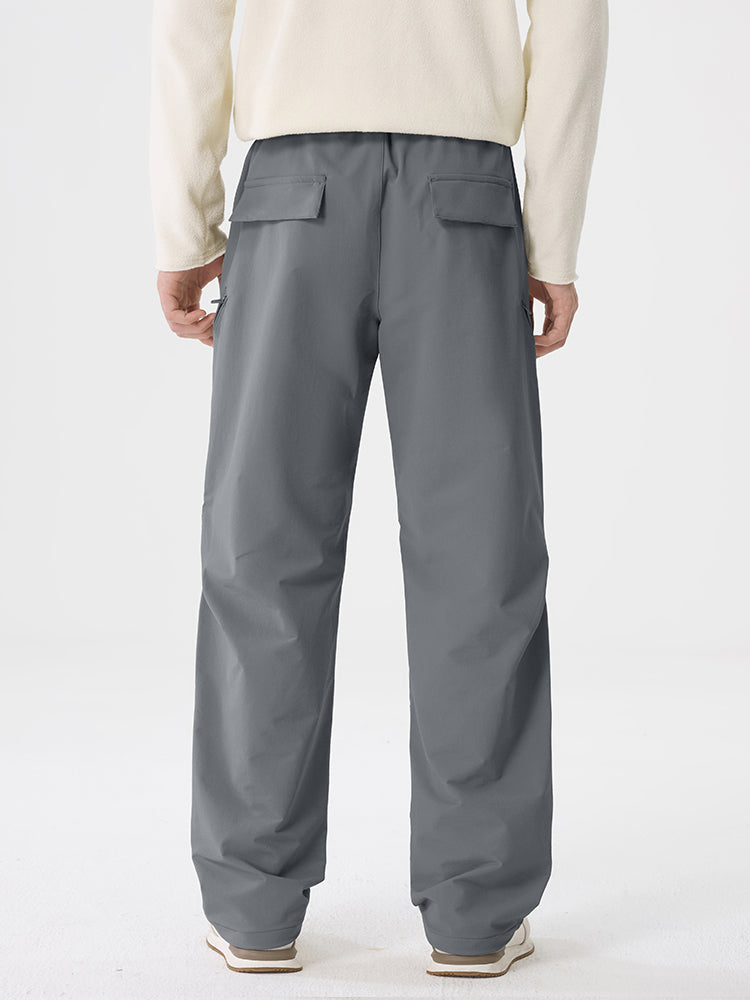 Herren‑Wide‑Leg‑Outdoor‑Freizeithose mit Reißverschlusstaschen