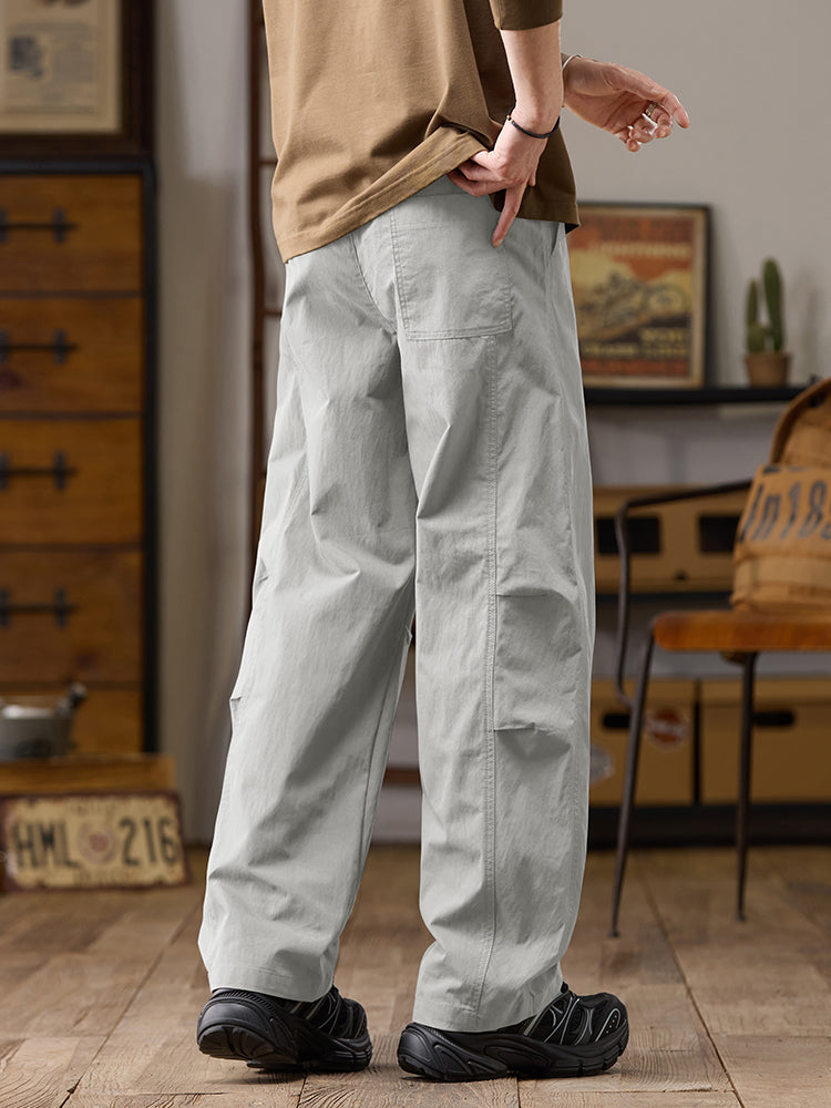 Lässige Herren-Freizeithose mit weitem Bein aus Baumwoll-Nylon