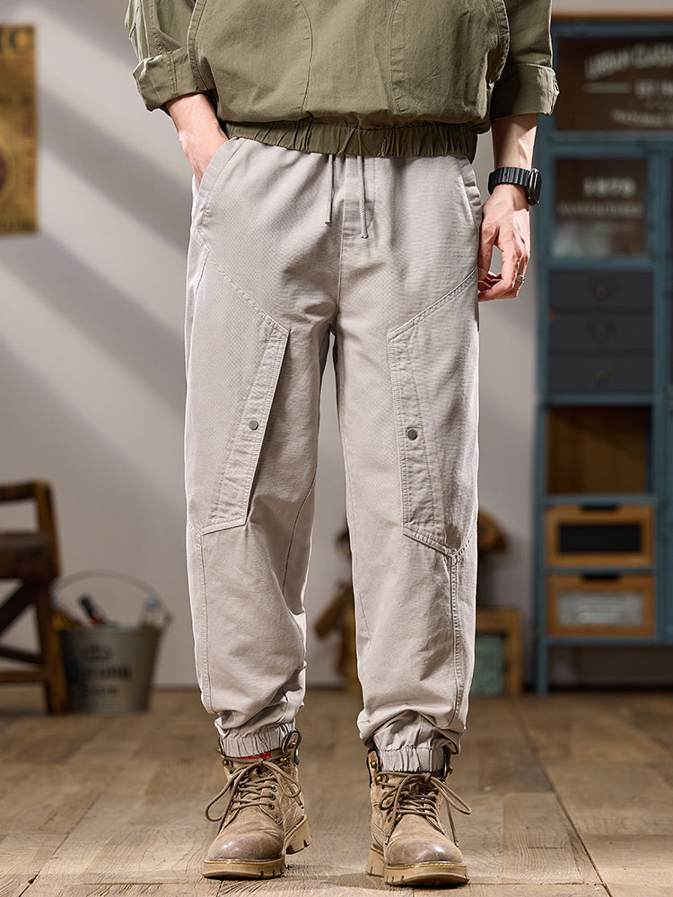 Pantalones cargo jogger de hombre de corte relajado con múltiples bolsillos