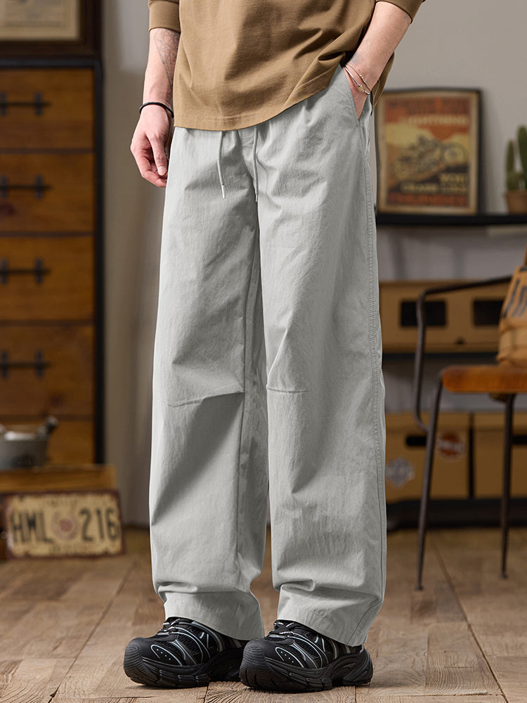 Lässige Herren-Freizeithose mit weitem Bein aus Baumwoll-Nylon