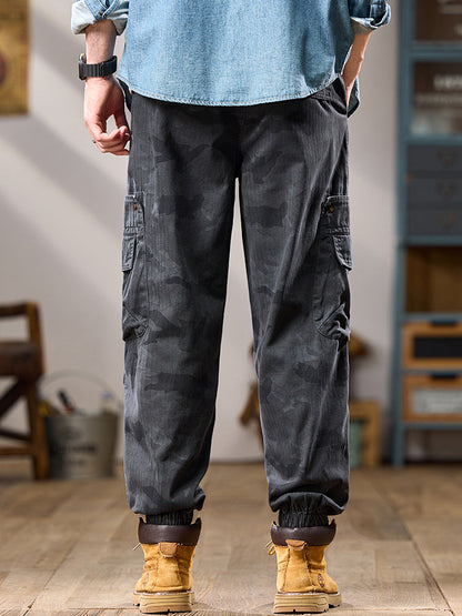 Men's Multi Pockets Camouflage Print Jogger Cargo Pants