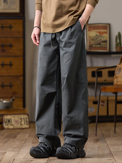 Lässige Herren-Freizeithose mit weitem Bein aus Baumwoll-Nylon