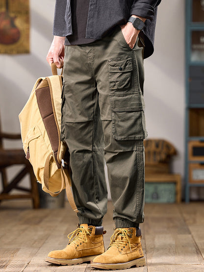 Men's Tactical Multi‑Layer Pocket Jogger Cargo Trousers