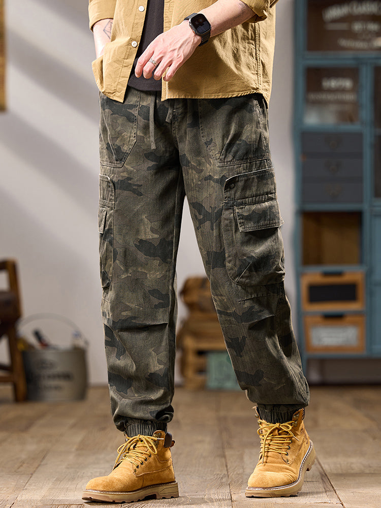Men's Multi Pockets Camouflage Print Jogger Cargo Pants