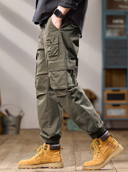 Men's Tactical Multi‑Layer Pocket Jogger Cargo Trousers