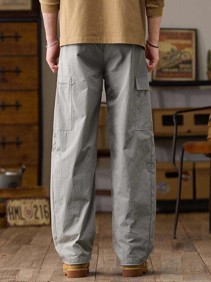 Men’s Multi‑Zipper Pocket Wide‑Leg Cargo Pants