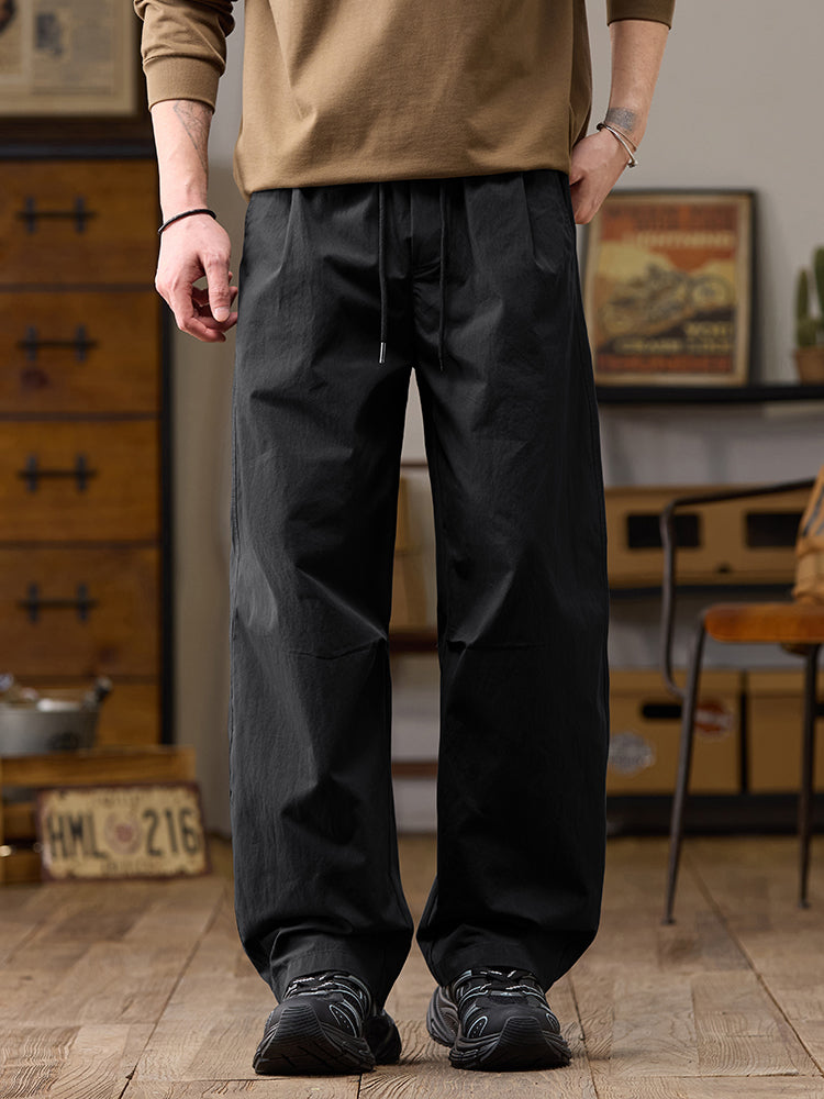 Lässige Herren-Freizeithose mit weitem Bein aus Baumwoll-Nylon