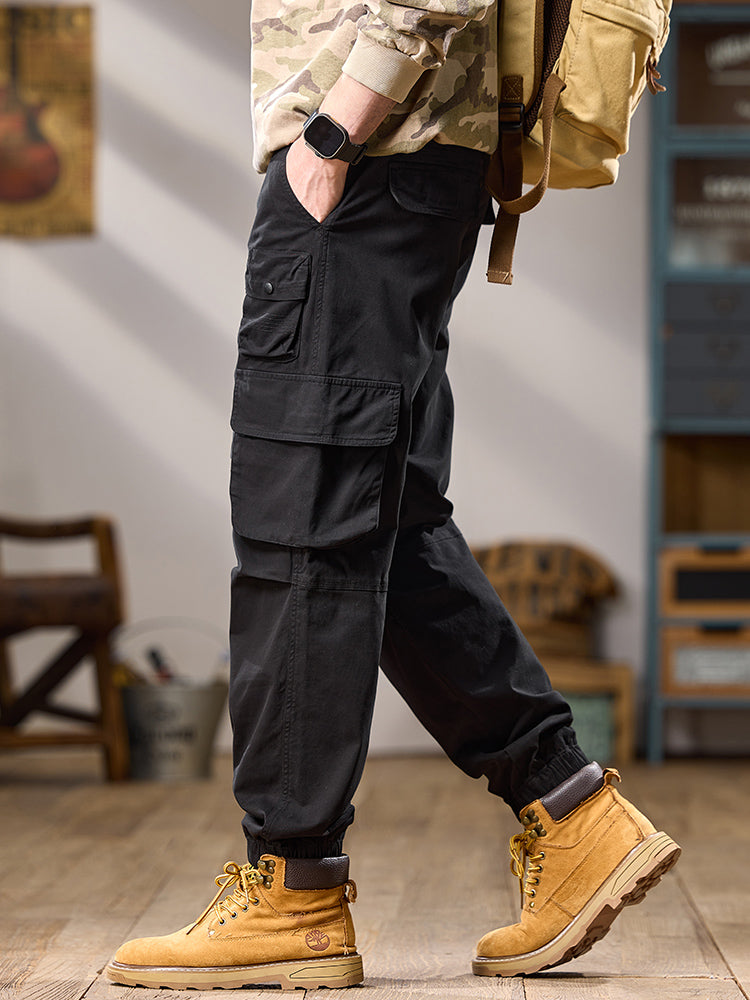 Men's Tactical Multi‑Layer Pocket Jogger Cargo Trousers