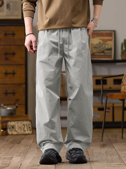 Lässige Herren-Freizeithose mit weitem Bein aus Baumwoll-Nylon