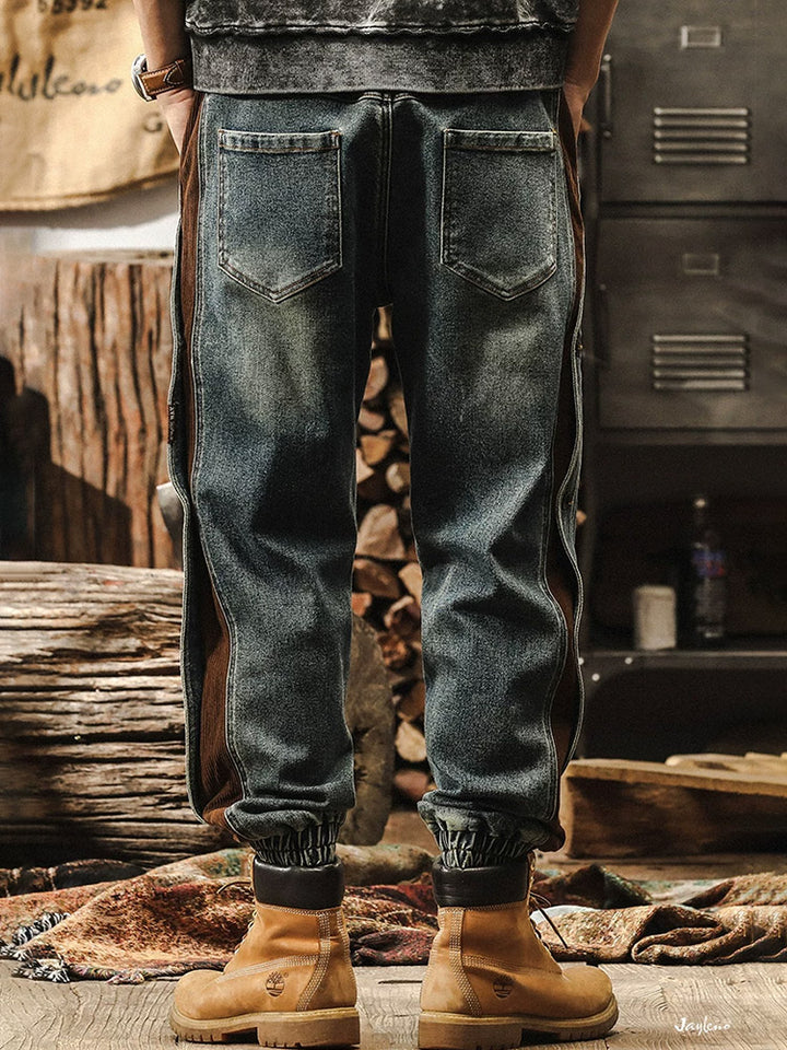 Herren Jogger‑Jeans mit Kord‑Einsätzen