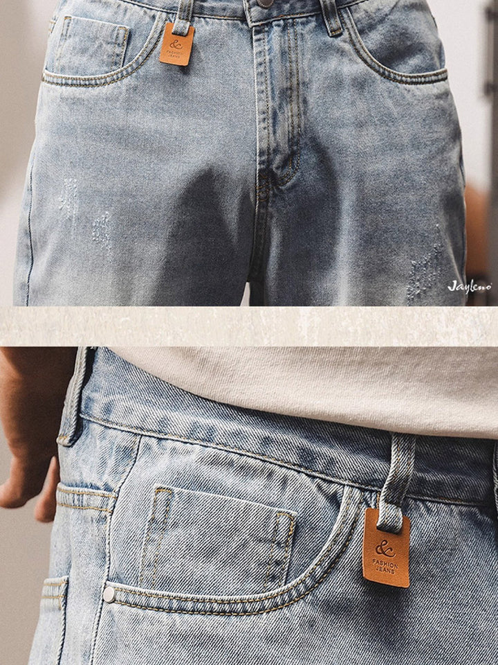 Vaqueros para hombre con lavado sutil y detalles de estilo vintage