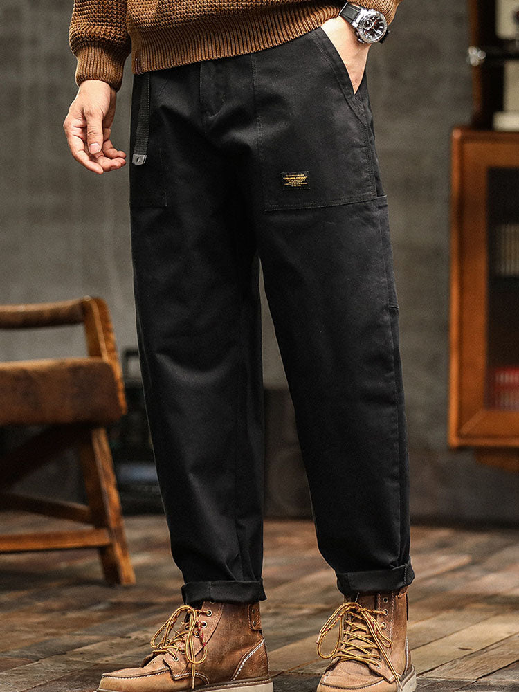 Pantalones Utilitarios Casuales de Inspiración Vintage para Hombre