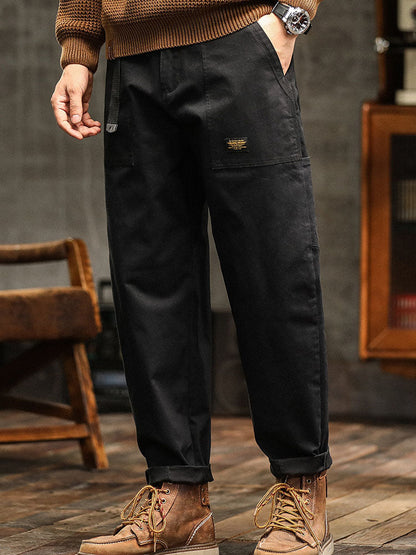 Pantalones Utilitarios Casuales de Inspiración Vintage para Hombre