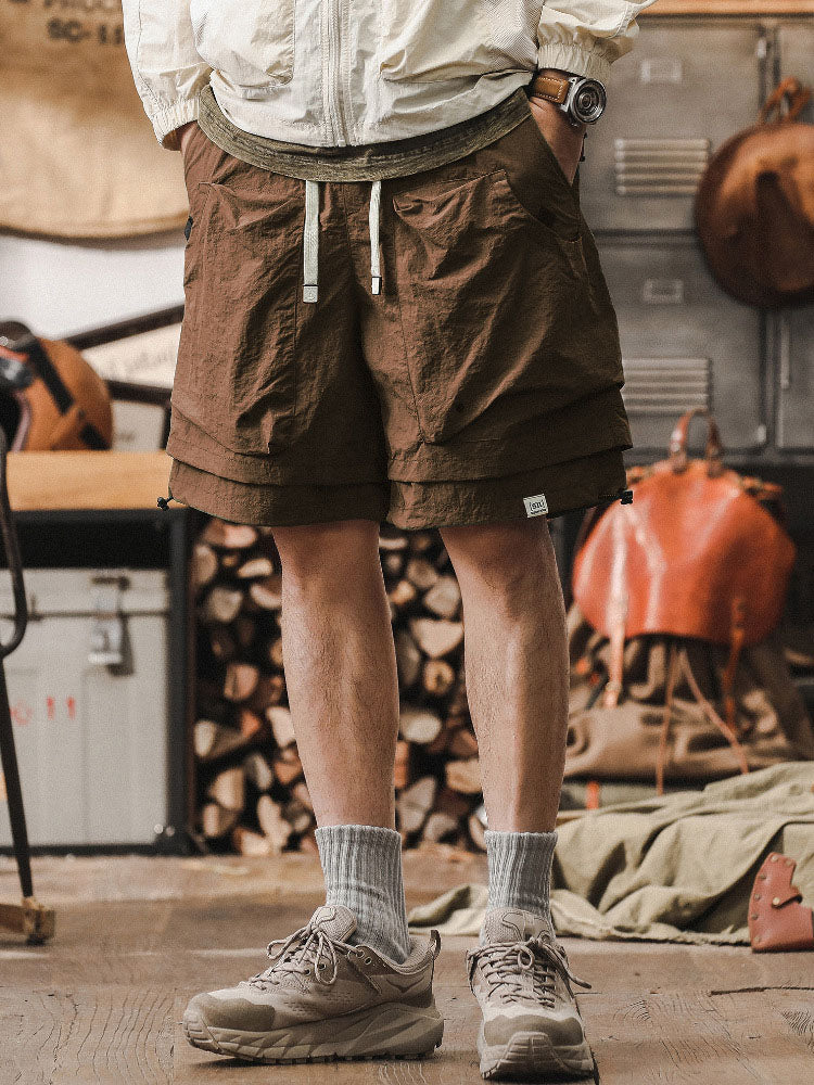 Doppellagige, schnelltrocknende Outdoor-Cargoshorts für Herren