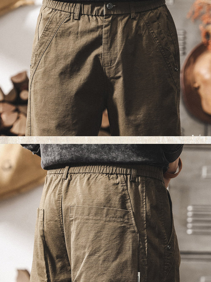 Pantaloni da uomo in stile retrò, in 100% cotone, con gamba ampia