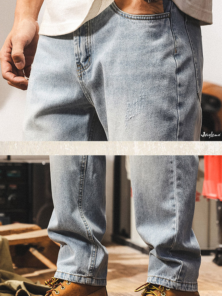 Vaqueros para hombre con lavado sutil y detalles de estilo vintage