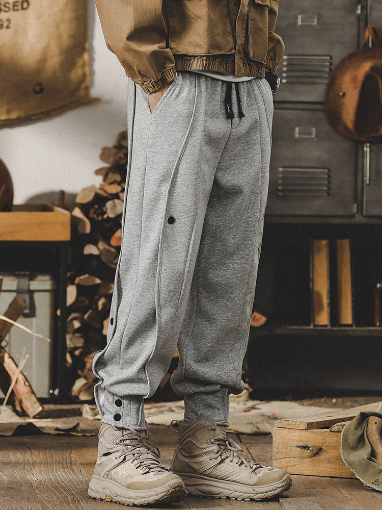 Pantalones de chándal para hombre con detalle de botones y cintura cómoda