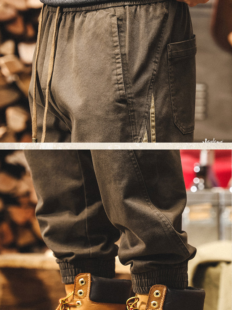 Pantalones de chándal vintage para hombre con bandas laterales