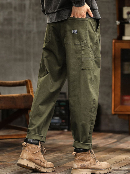 Pantalones Utilitarios Casuales de Inspiración Vintage para Hombre