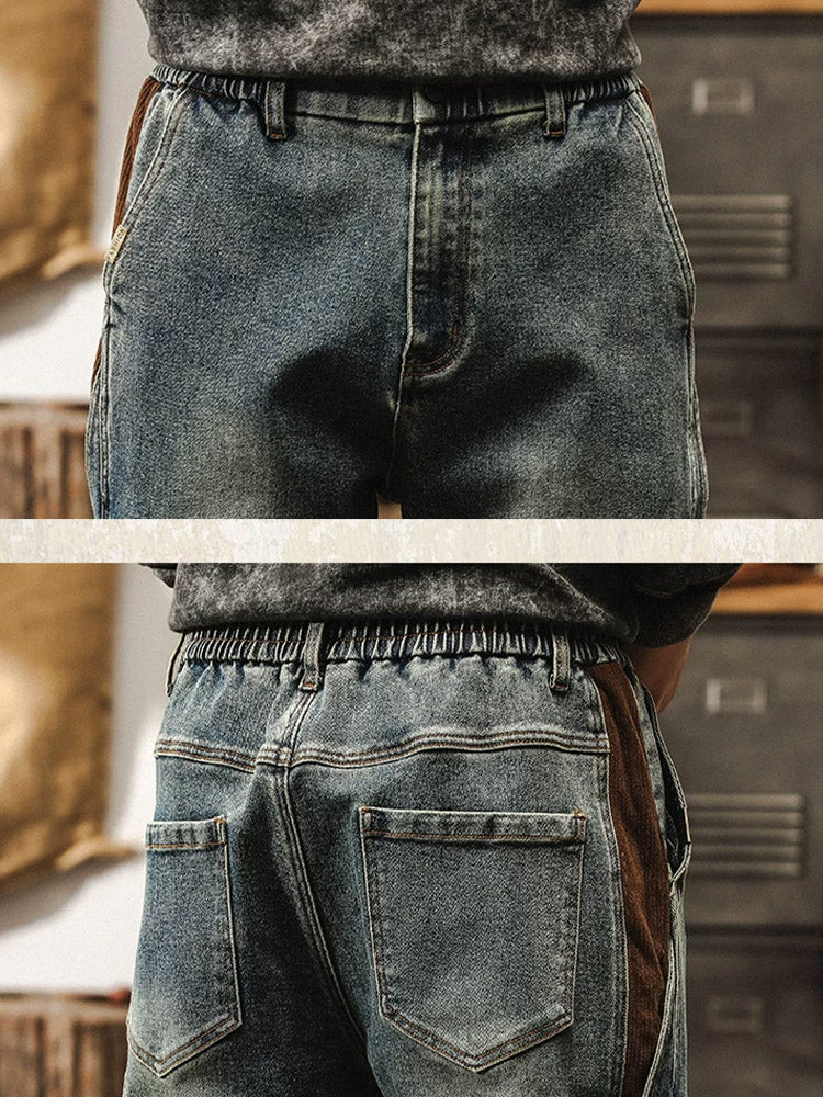 Herren Jogger‑Jeans mit Kord‑Einsätzen