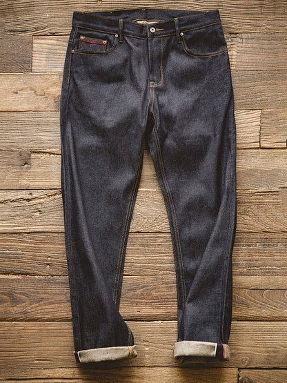 Jeans de Mezclilla Cruda Estilo Retro Americano para Hombre
