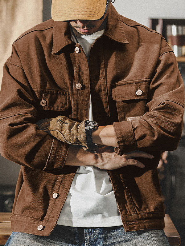 Chaqueta cargo americana de inspiración vintage para hombre