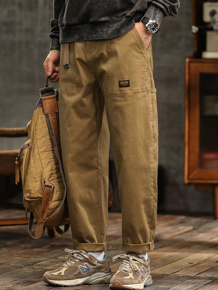Pantalones Utilitarios Casuales de Inspiración Vintage para Hombre